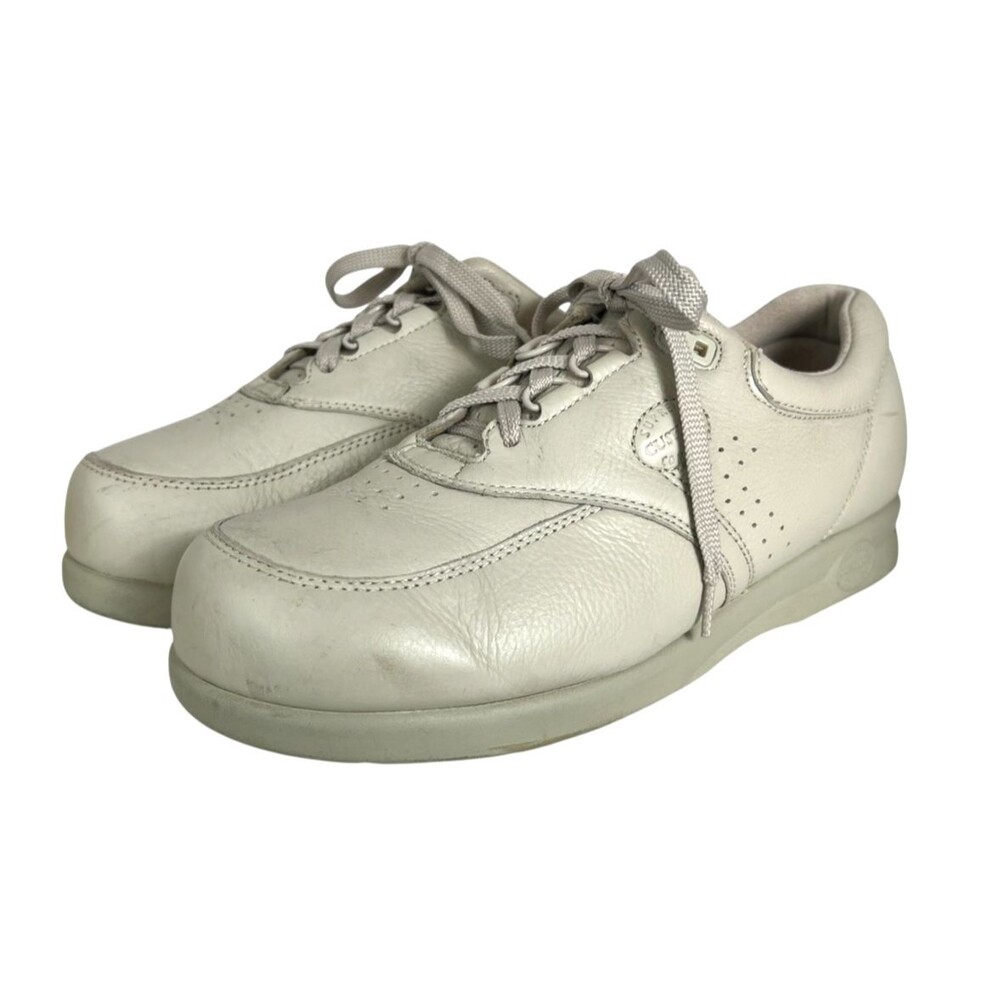 Supremes by Soft Spots Mens Comfort Oxford Shoe Sneaker Size 9 WW Beige Leather